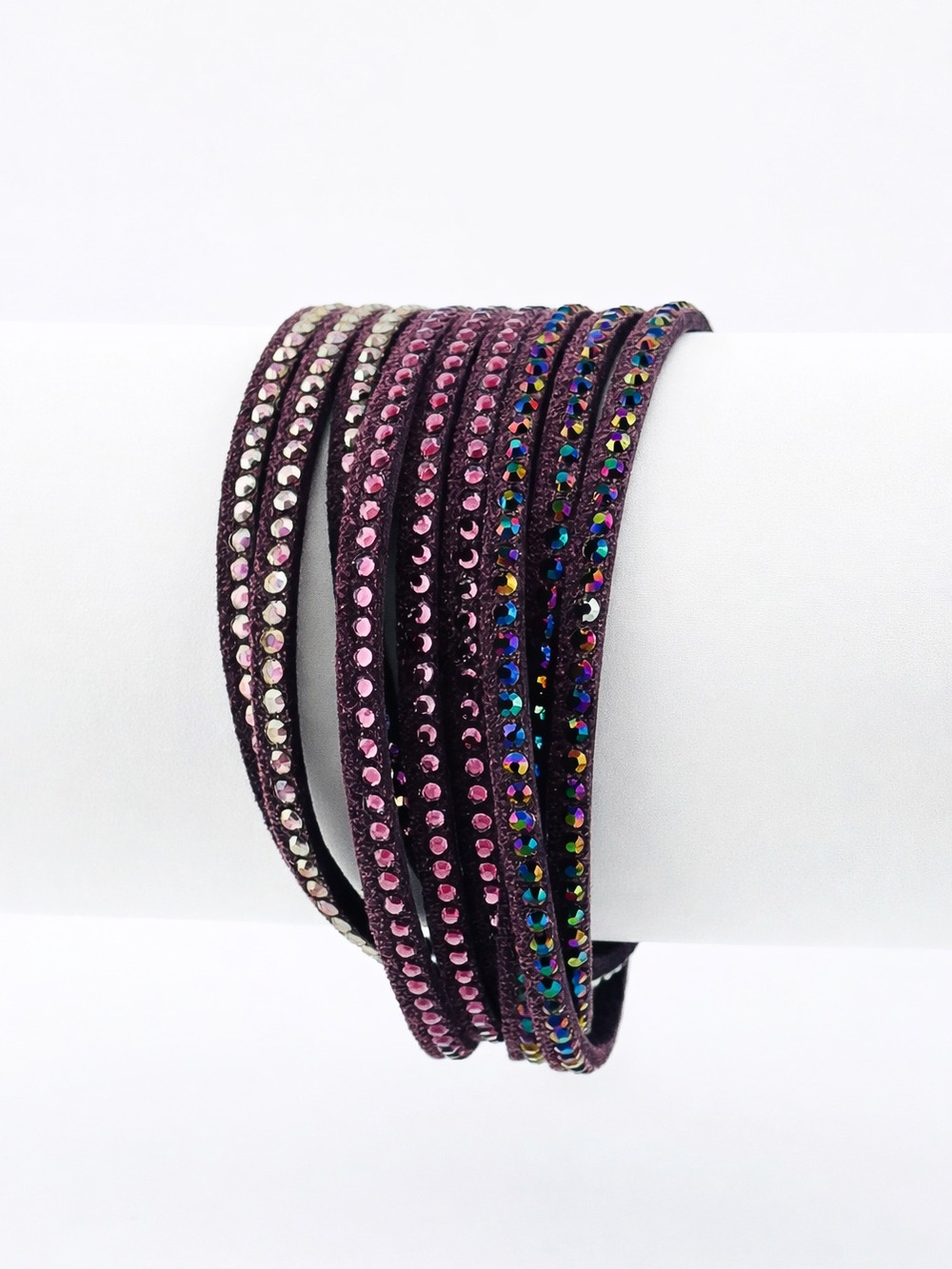 Wrap-Star Bracelet, Plum 
Touchstone Crystal by Swarovski